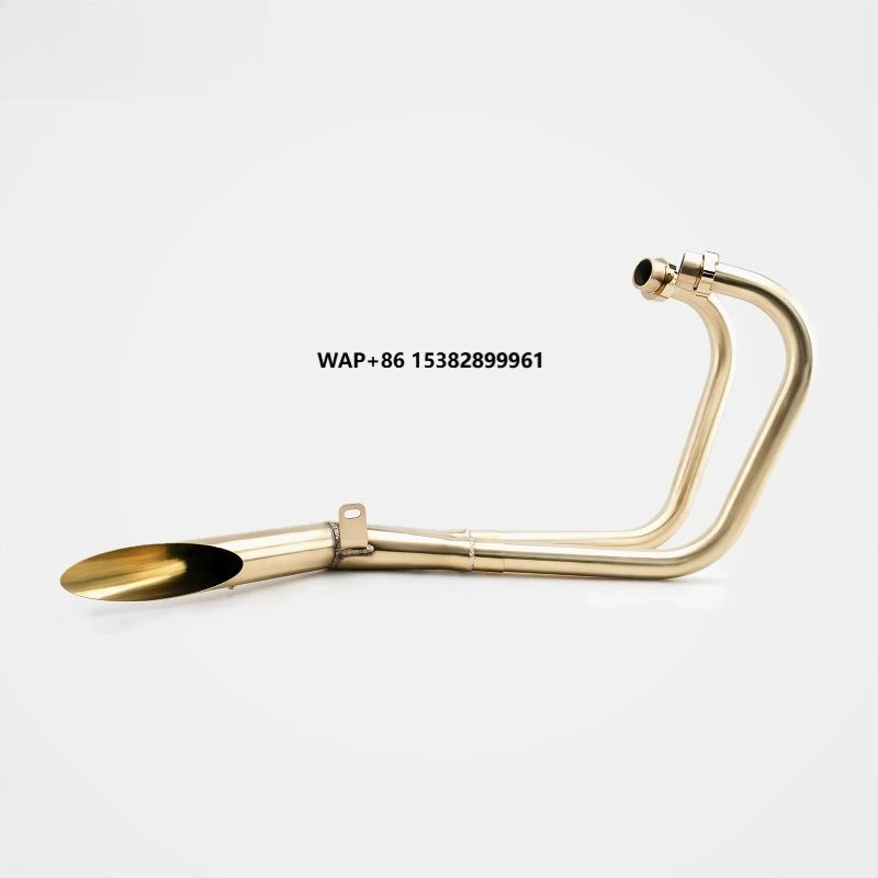 For SUZUKI GS400 FIT 1976-1979 Oblique Barrel Vintage Copper Exhaust Pipe Motorcycle FULL Exhaust System OEM Custom Exhaust Pipe