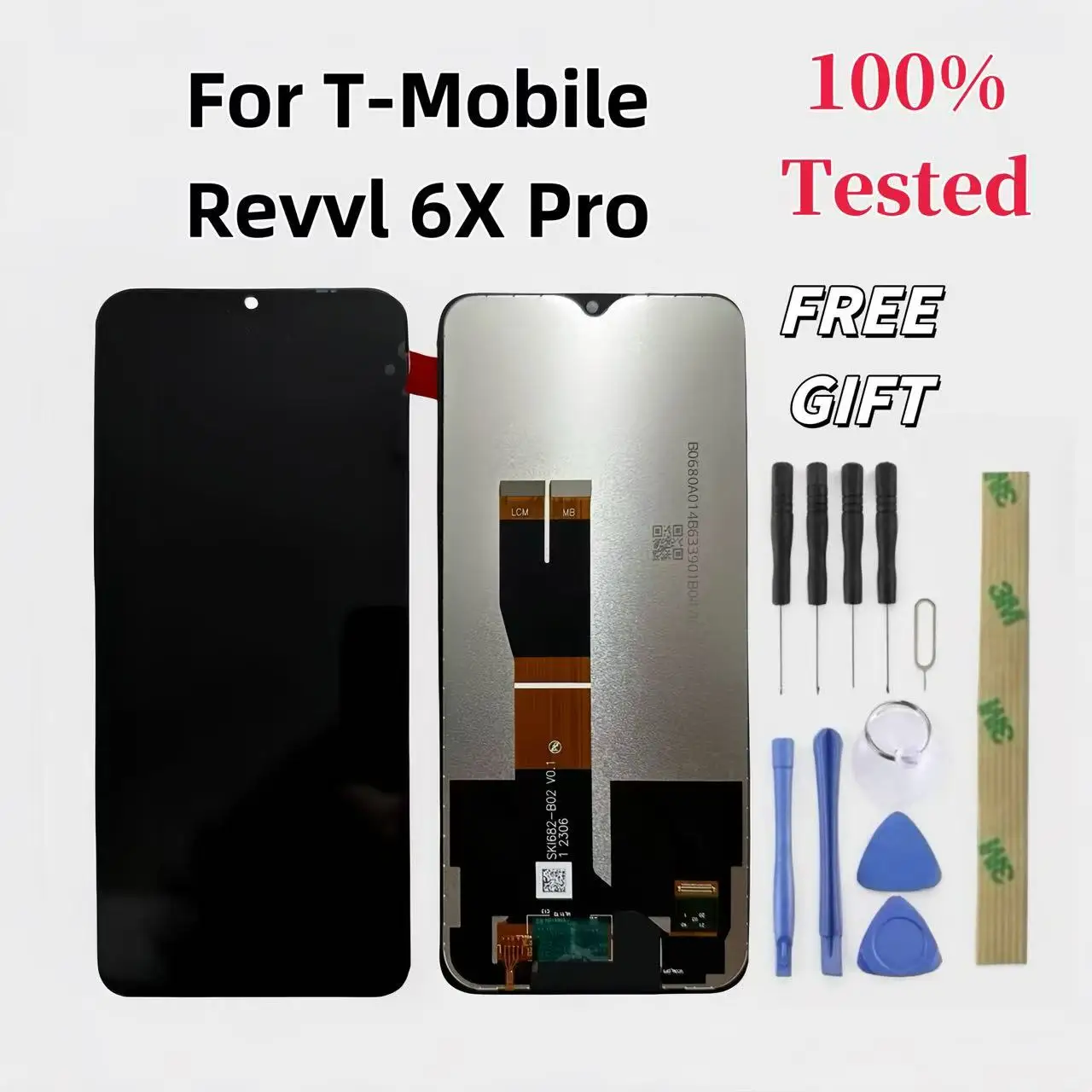 Pantalla Pop para T-Mobile Revvl 6x Pro LCD MONTAJE DE digitalizador con Pantalla táctil reemplazar para T Mobile Revvl 6x Pro LCD