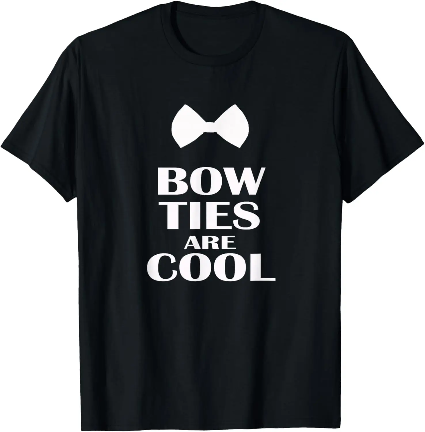 Ties Are Cool Funny Bow Tie Nerd Geek Tee T-Shirt 100% Cotton Trendy Y2K Short-Sleeve Tee-Soft, Quick-Drying, Moisture-Wicking;