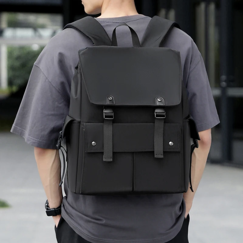 17.3-inch laptop backpack - adjustable shoulder strap, suitable for work, school, travel - school commuting bag smooth backpacks