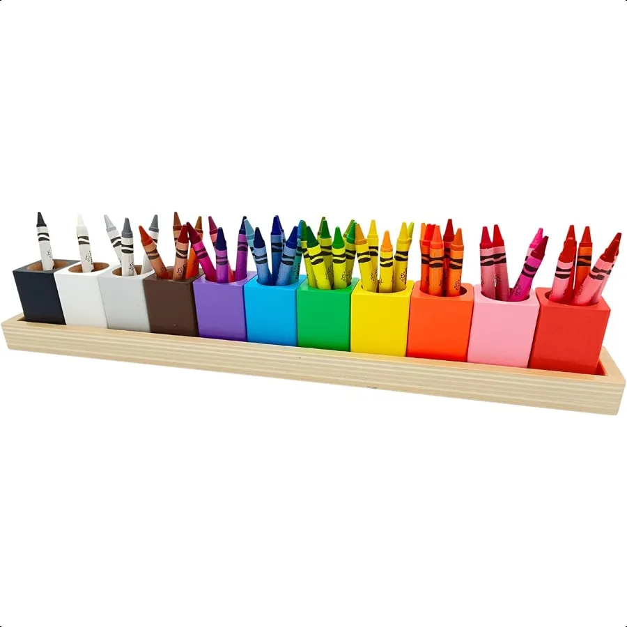 

Montori Crayon Holder for Craft ply Organizer Classroom Storage Caddy Case Perfect for Colored Pencils [Crayons or Pencils NOT