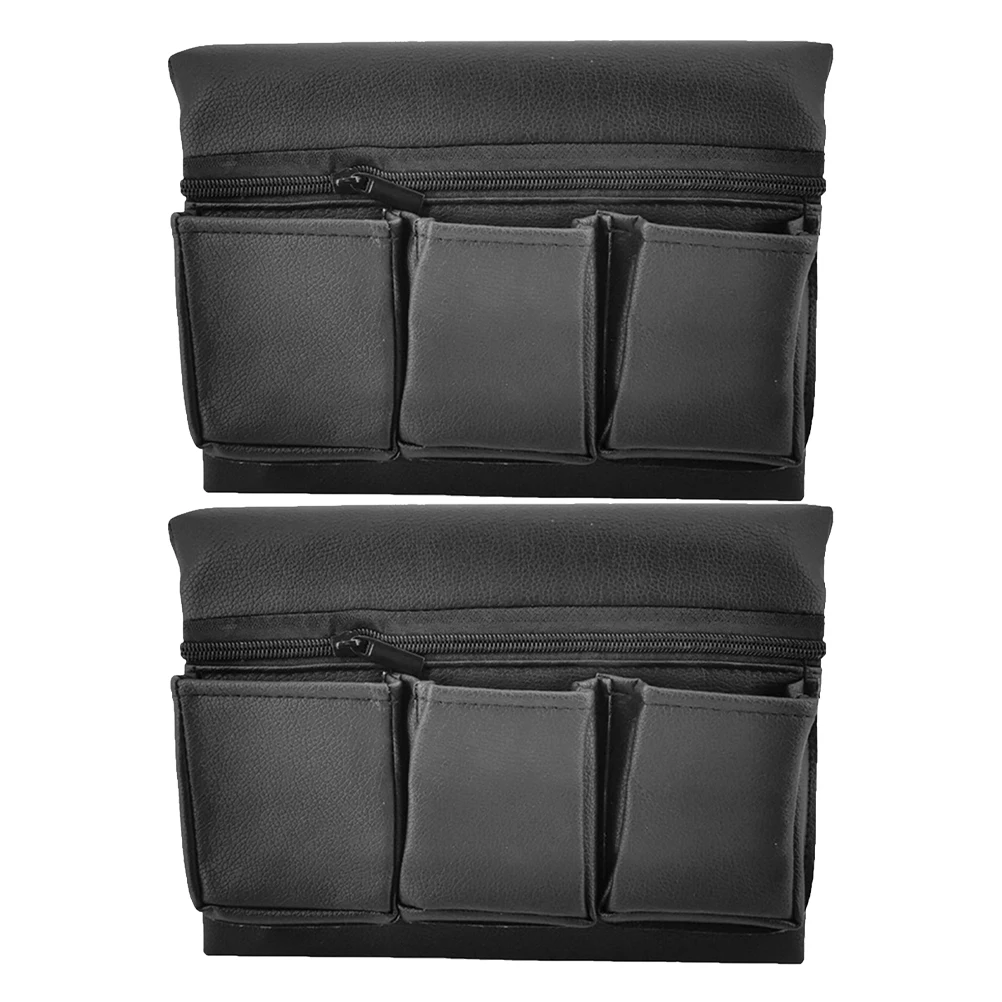 

2Pcs Car Window Armrest Storage Box PU Organizer Black Pads Door Side Pocket SUV Accessories Elbow Rest Bag Durable
