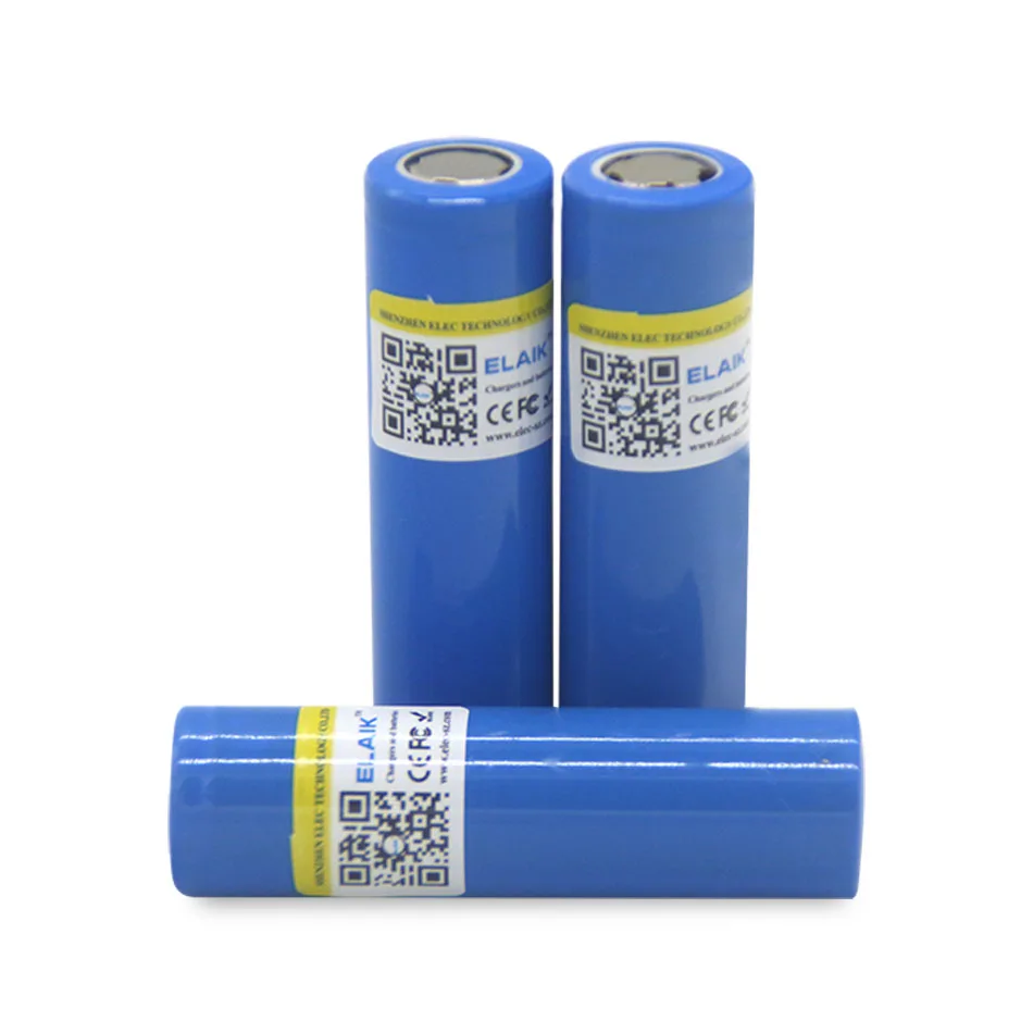 ELAIK-batería de litio 18650, pila recargable de 2000 mah, 3,7 v, 4,2 V, 10-15c