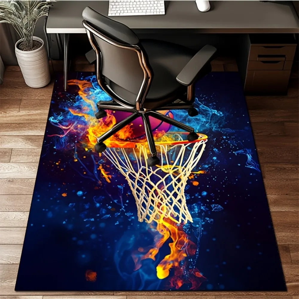 

Basketball Dunk Printed Carpet Living Room Bedroom Decor Non-slip Rug Floor Mat Surface Comfortable Carpet Birthday Gift for Boy