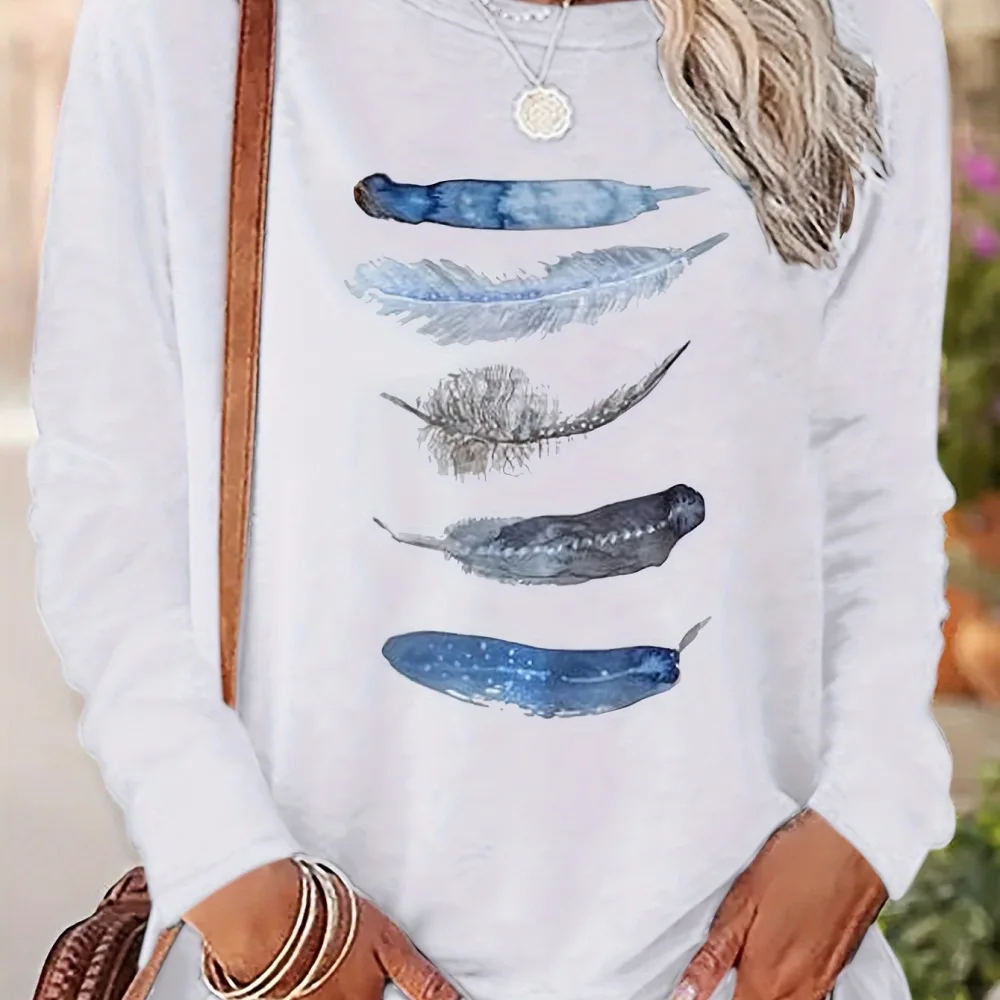 Casual Womens Long Sleeve Sweatshirt Modal Crewneck Pullover Loose Sporty Top Customizable Design Basic Spring Autumn Fashion St