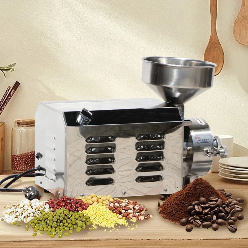 Industrial Larger Capacity Coffee Grinder Stainless Steel Commercial Coffee Grinder Machine Electric Flour Mill