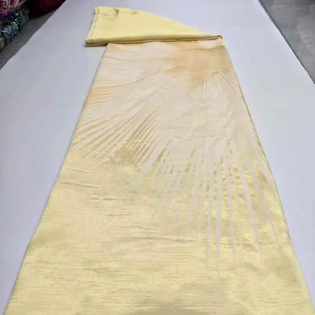 African Nigerian Tulle Lace Fabric, Organza Embroidery Guipure Party Gown Dress Brocade Jacquard Wedding，5Yard,High Quality