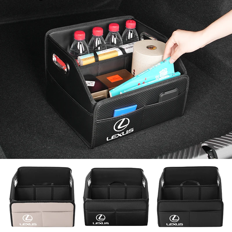 

For Lexus Car Trunk Organizer Box Tailbox Stowing Tidying Storage Bag Foldable Car Accessories