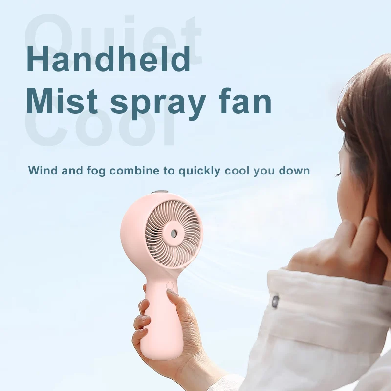 Portable Handheld Fan Mini Humidifier Fan USB Rechargeable Personal Mist Small Fans Mini Portable Charging Hand Water Spray Fan