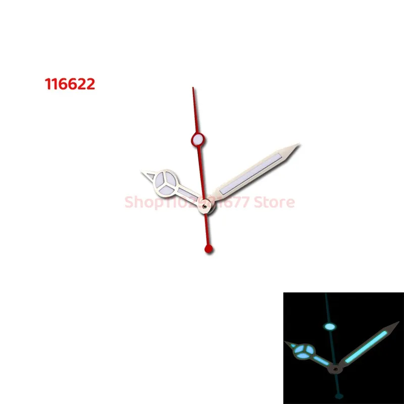 Watch Parts Blue Luminous Red Second 3135 Watch Hand Fit for Rolex SUB YACHT 3135 Movement 116900 116622