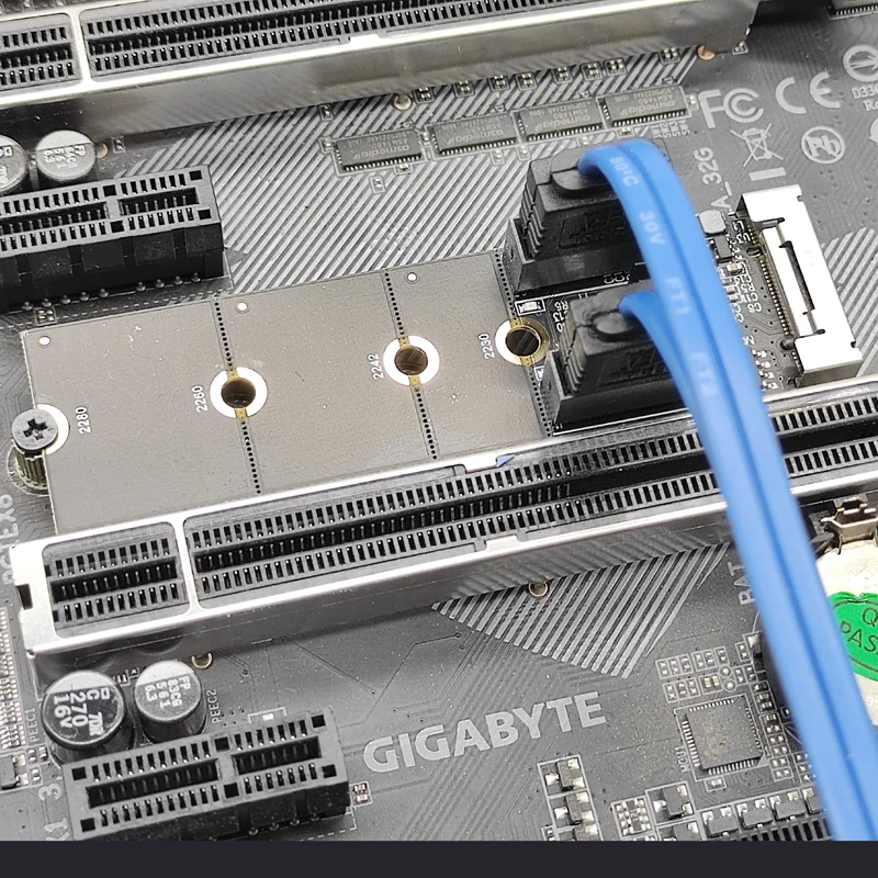 NGFF M2 NVME to SATA3.0 6Gb Card Adapter M.2 Key-M PCIE NVME to Dual SATA 3.0 Expanion Card Riser Converter JMB582 PCIE 3.0 Chip — zdjęcie produktu 4