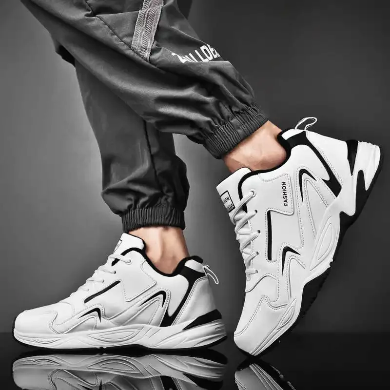 

Outdoor PU Leather Retro Walking Trendy Sneakers Men's Original Shoes Sport Runners Resort Health Mobile Sneakersy Models