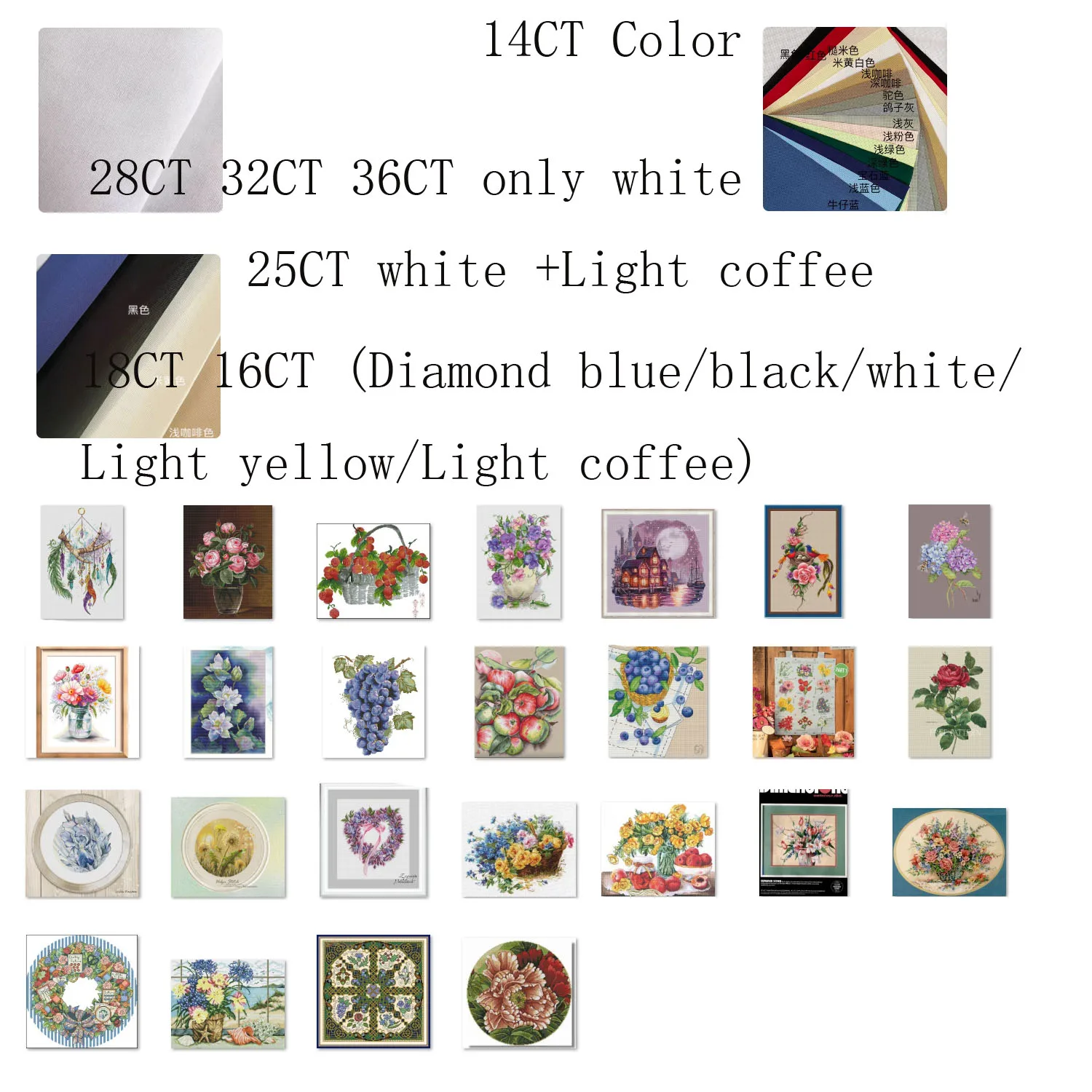 

Cross Stitch Kit DIM13616 Needle and Thread Wreath Cross stich Kits Homfun Craft Cross Stich Painting Decorations For Home