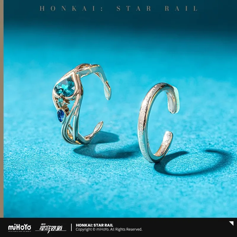 Honkai officiel: StarRail Gold Placer thème Impression série ensemble de bagues miHoYo Anime périphérique cadeaux