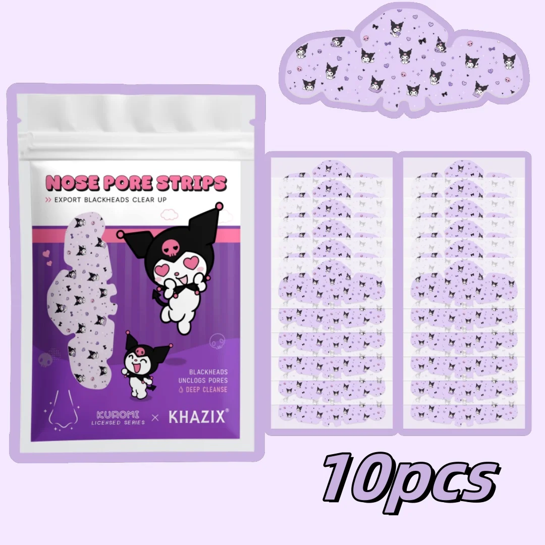 10pcs Hello Kitty Nose Pore Strips 10PCS Cute Cartoon Design Nose Stickers Kawaii Beauty Care Gift for Women