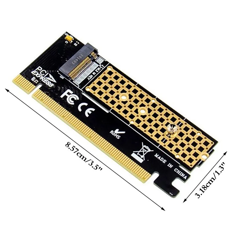 M.2 to PCIE x16 Adapter Card Pci-e to m.2 Convert Adapter NVMe SSD Adaptor m2 M Key Interface PCI Express 3.0 x4 2230-2280 Size