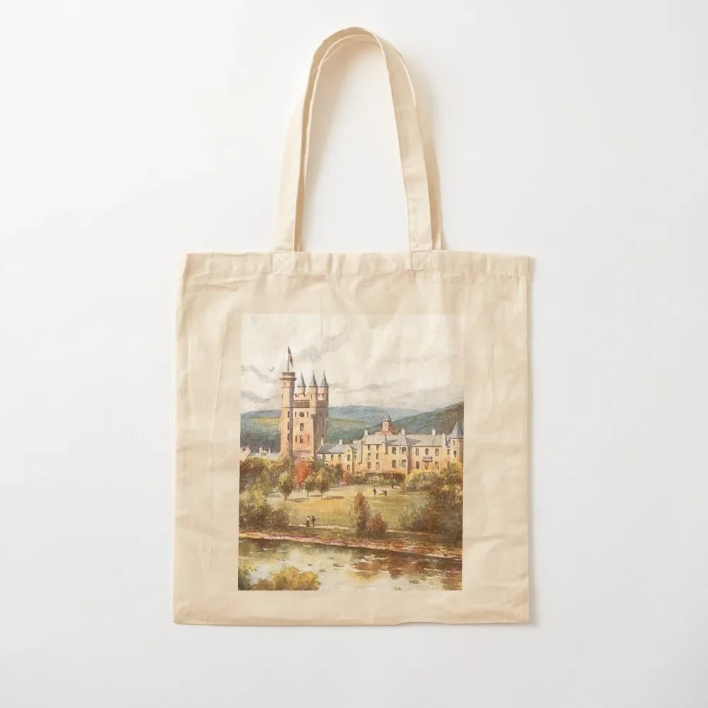 

Vintage Illustration of Balmoral Castle, Royal Deeside Tote Bag custom bags Canvas stote bag tote bag woman