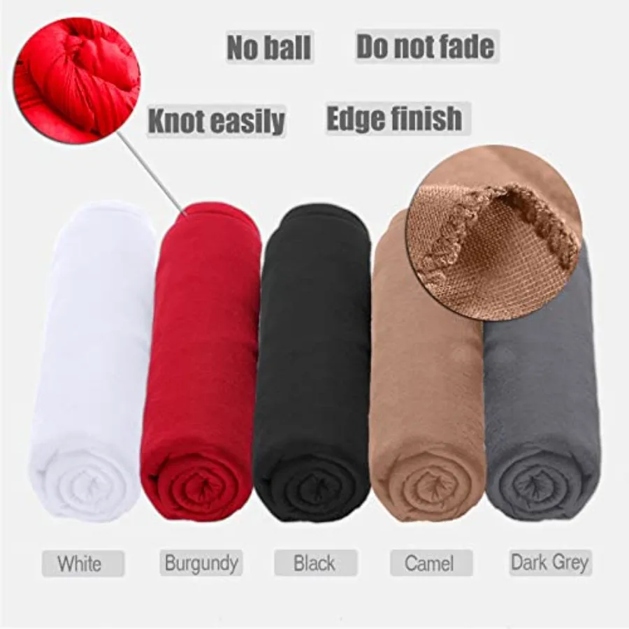 ZRQ 5 Pieces Headwraps for Women Stretch Jersey Turbans Scarf Soft Urban Hijab Solid Color Multicolor Combination African Headw - view 6