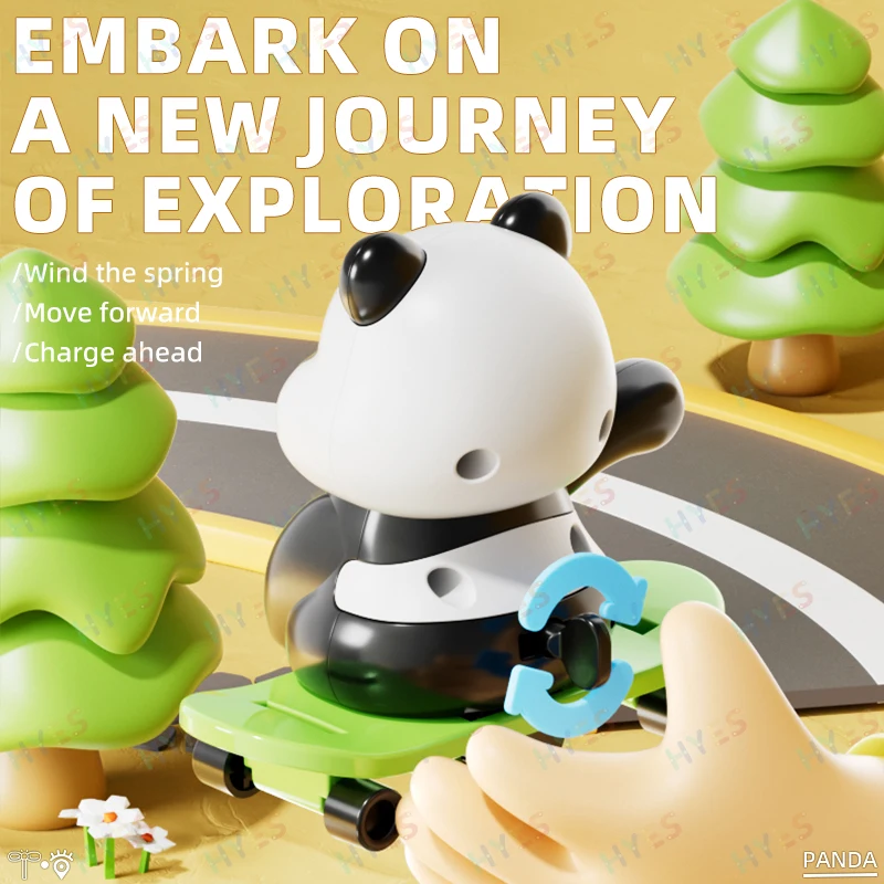 Zabawki nakręcane HYES Panda o tematyce sportowej, nakręcane pandy, zabawne edukacyjne zabawki nakręcane ze zwierzętami, świetne prezenty dla dzieci, chłopców i dziewczynek.