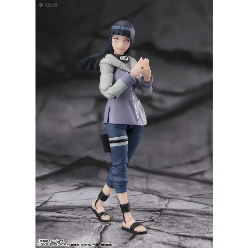 Bandai genuino S.H.Figuarts figura de Anime Hyuga Hinata 135mm figuras de acción de juguete para niños regalo adornos de modelos coleccionables