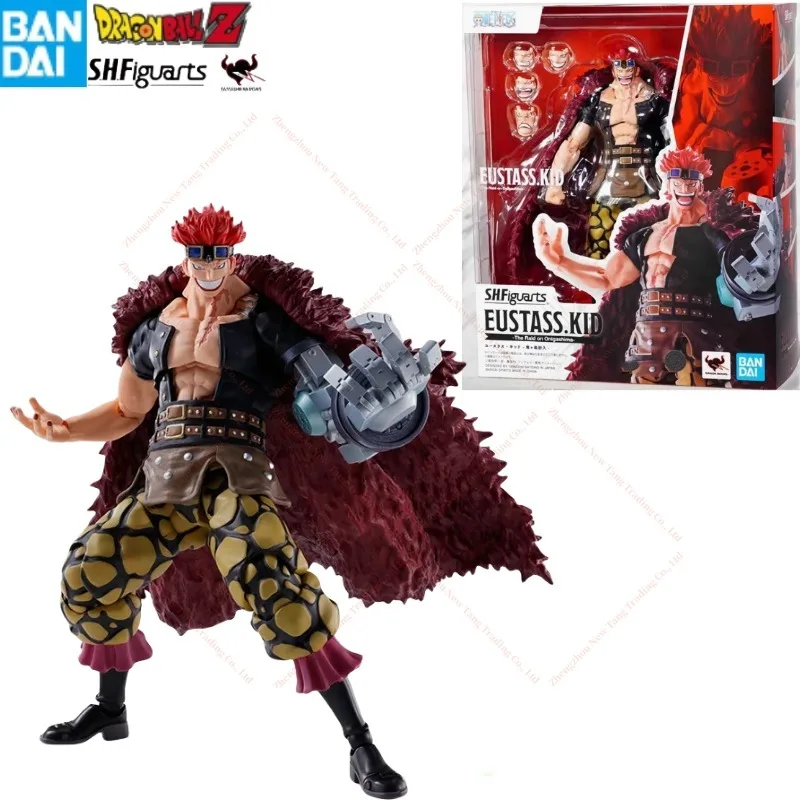 In Stock Original BANDAI S.H.Figuarts SHF Eustass Kid One Piece The Raid on Onigashima Anime Collectible  Action Figure Toy