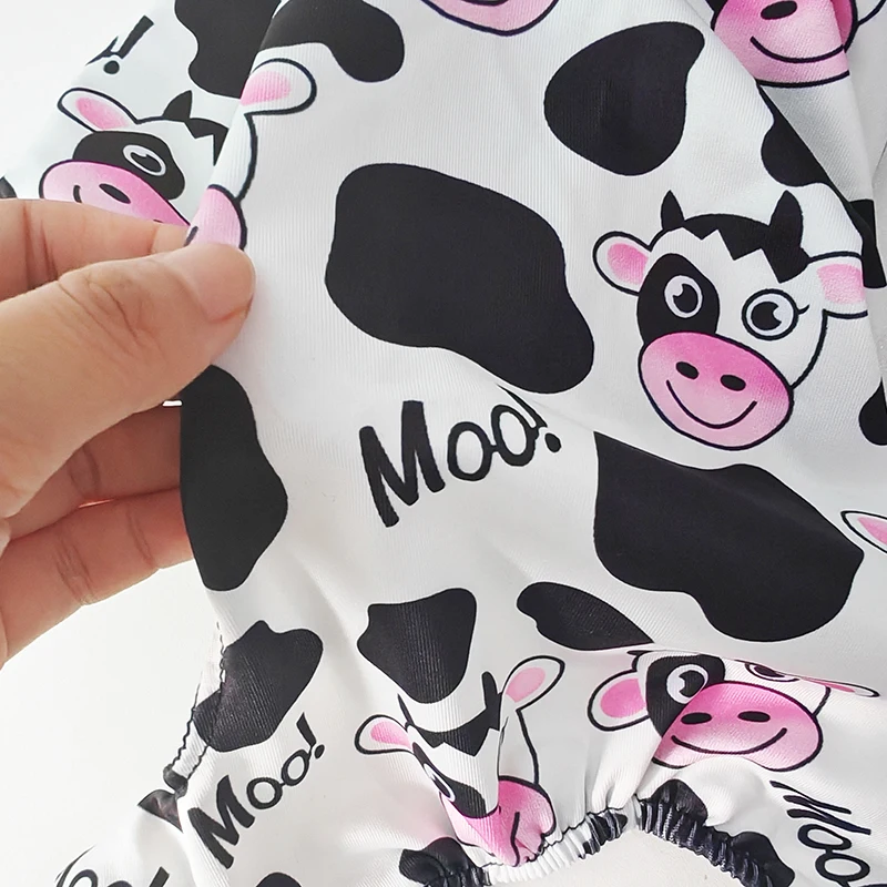 1 Stück Hunde-Pyjama mit Kuhmuster – maschinenwaschbar, Hunde-Schlafanzug, Haustier-Loungewear, lustige Haustierkleidung, weiche und bequeme Haustierbekleidung. – Detail 4