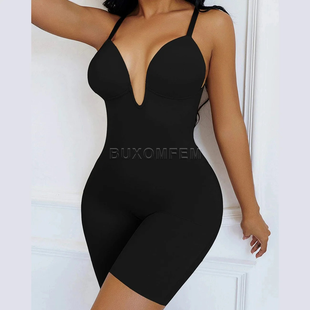 2024 Sexy Backless Shapewear Slim Fit Fajas Colombianas Girdle Women Full-Body Bodysuit with Bra X-Shape Invisible for Weddings