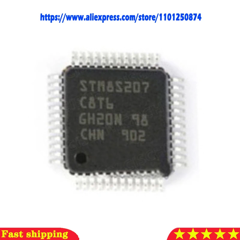 1pcs/lot STM8S207C8T6 STM8S207C6T6 STM8S207CBT6 STM8S007C8T6 LQFP-48 In Stock