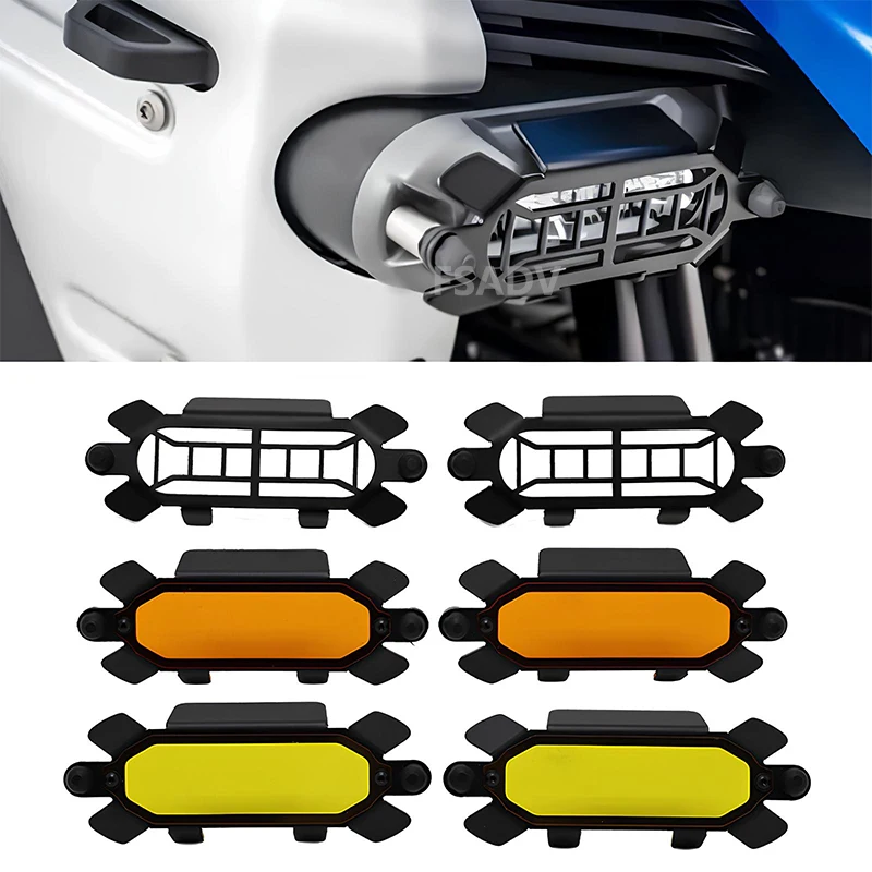 For BMW R1300GS ADV R 1300 GS Adventure 2024 2025 Motorcycle LED Auxiliary Light Cover Lamp Protection Guard Grille Accessories
