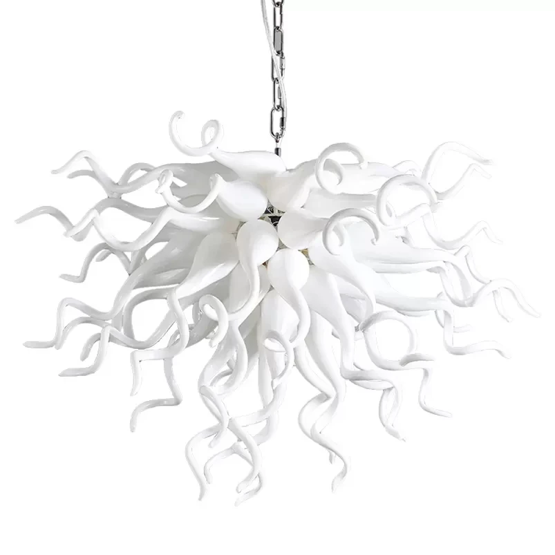 Hand-blown glass chandeliers classic retro shapes create a warm and romantic home atmosphere