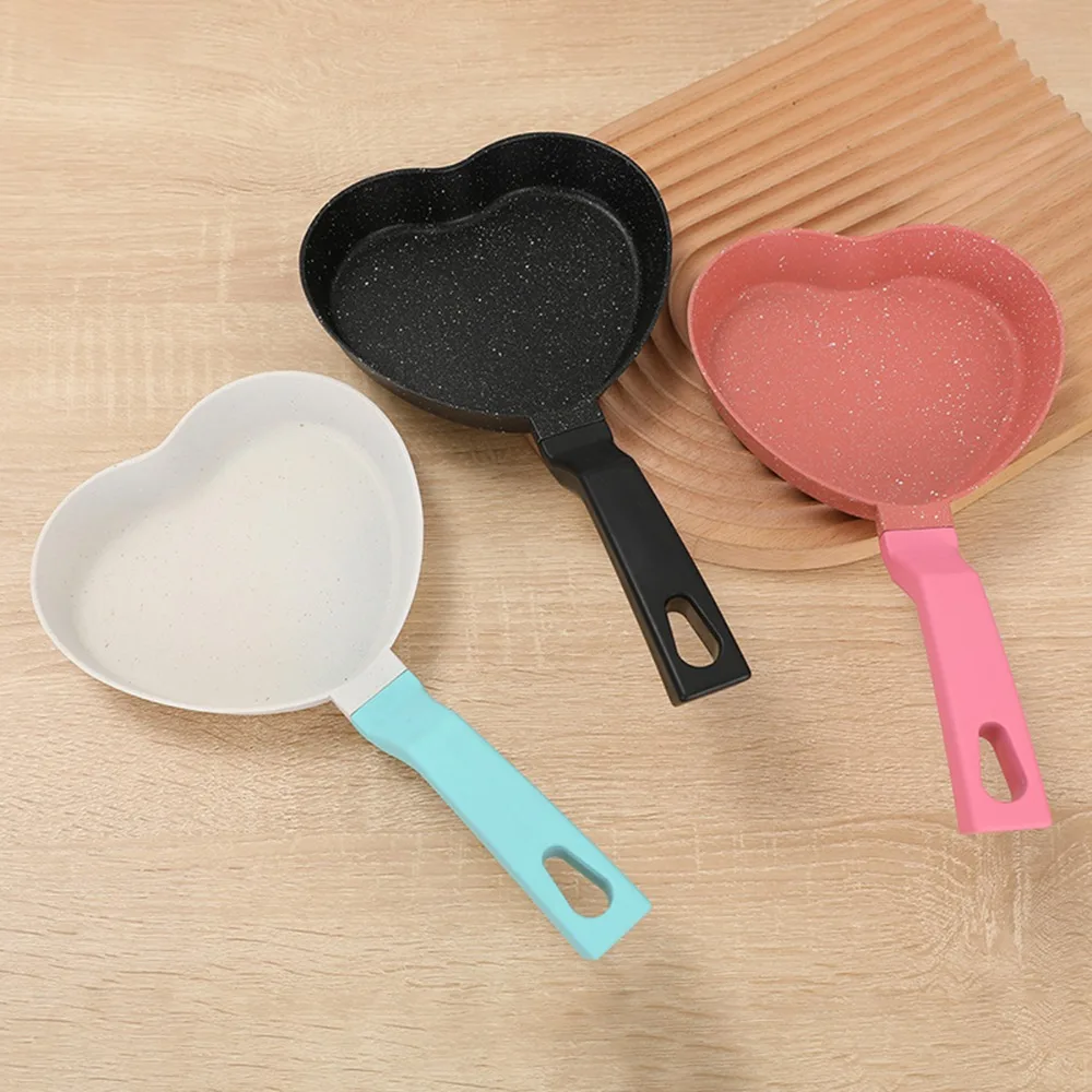 

Household Aluminum Alloy Heart-Shaped Omelet Pan Non-stick Universal Egg Frying Pan Flat-bottomed Pancake Pan Meat Patty