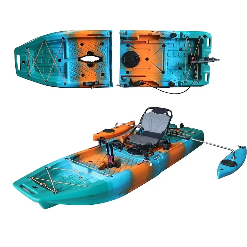 2026 New Arrival Vicking Kayak 9.2ft 1 Person HDPE Sit-On-Top Two-Piece Detachable Sea Kayak Paddle Eco-Friendly Design
