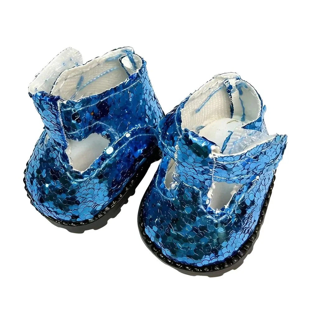 Design Leather Material Shoes Sequins Design Small Size BJD Shoes 3.5cm Size Miniature Design Mini Boots Birthday Gift