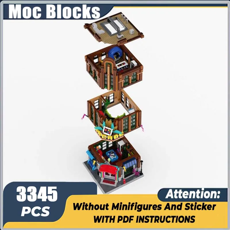 

Новые строительные блоки MOC, модели зданий, аркадные игровые зала, модульные строительные блоки, детские игрушки, подарки, набор для сборки «сделай сам»