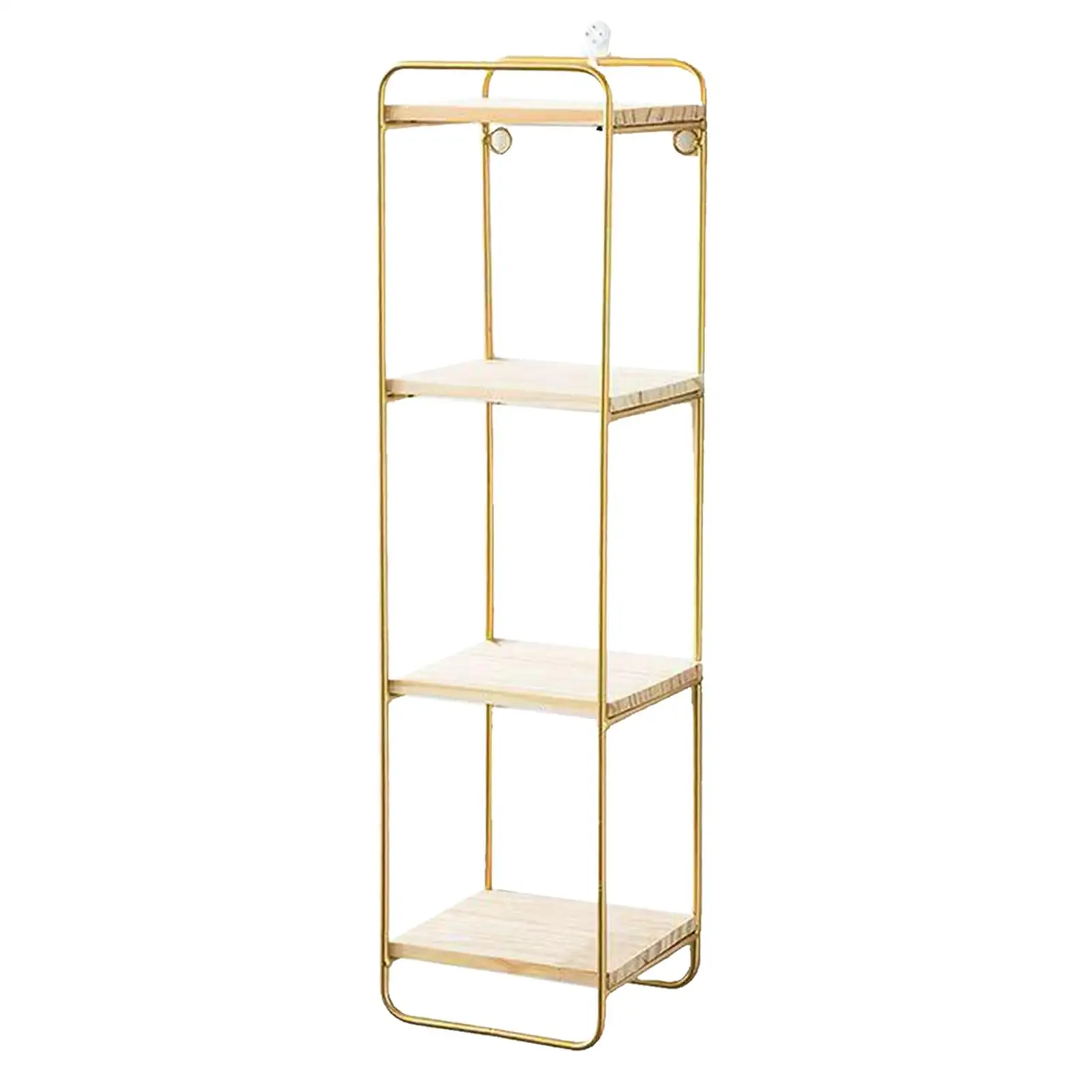 Wrought Iron Wall Shelf Wooden Partition Multi Tier Rack Storage Display With Solid Wood Board And Mount for Suitable