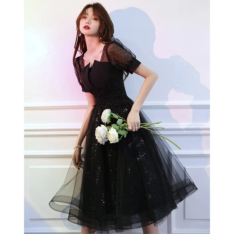 GIYSILE Black Evening Dresses Temperament Light Luxury Birthday Wedding Party Dresses for Women Formal Dress Vestidos De Fiesta