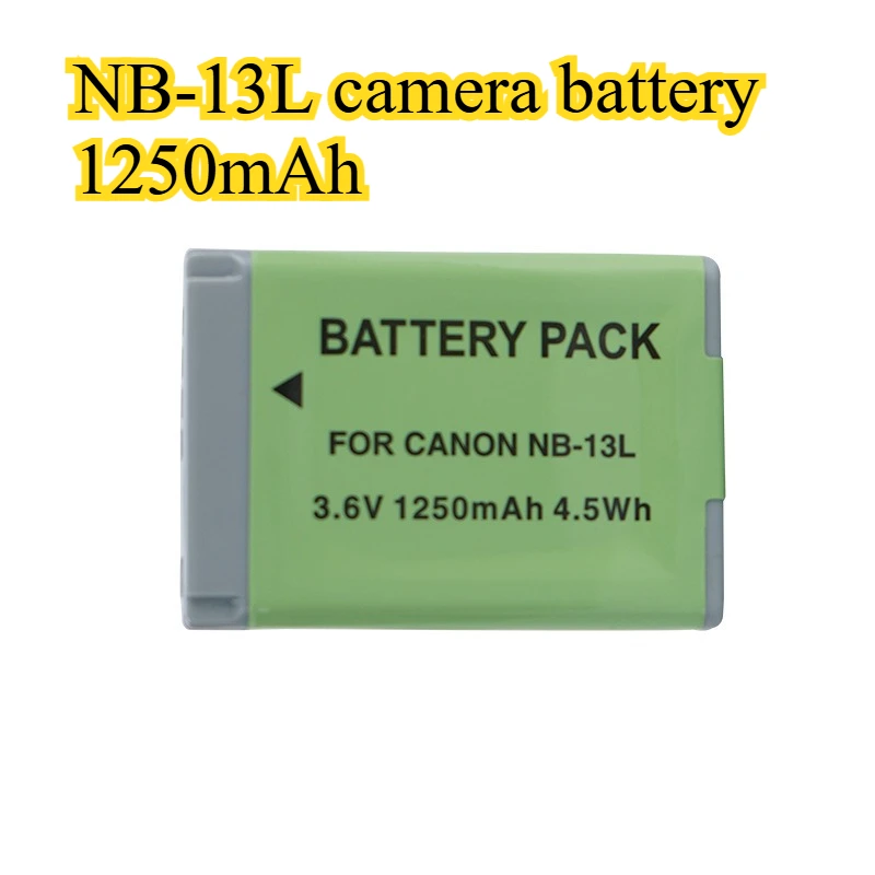 

Аккумулятор NB-13L большой емкости для камеры Canon G7X Mark II G5X G9X с длительным временем записи для видеоблогов, сменный литий-ионный аккумулятор