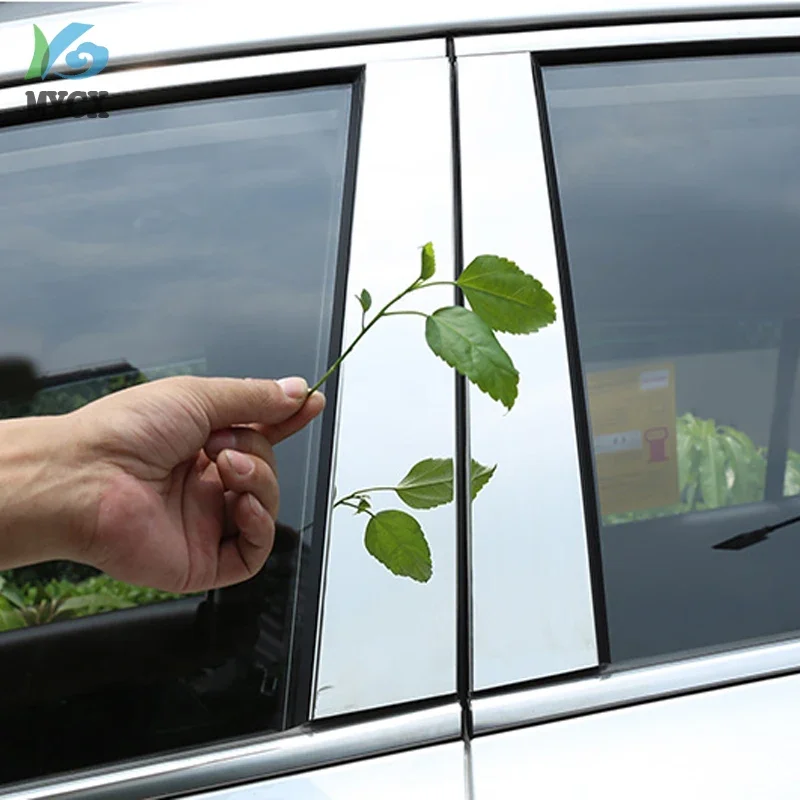 For KIA Sportage QL KX5 2016-2018 Stainless Steel Car Window Center Pillar Cover Sticker Trim Decoration Sequins accessories