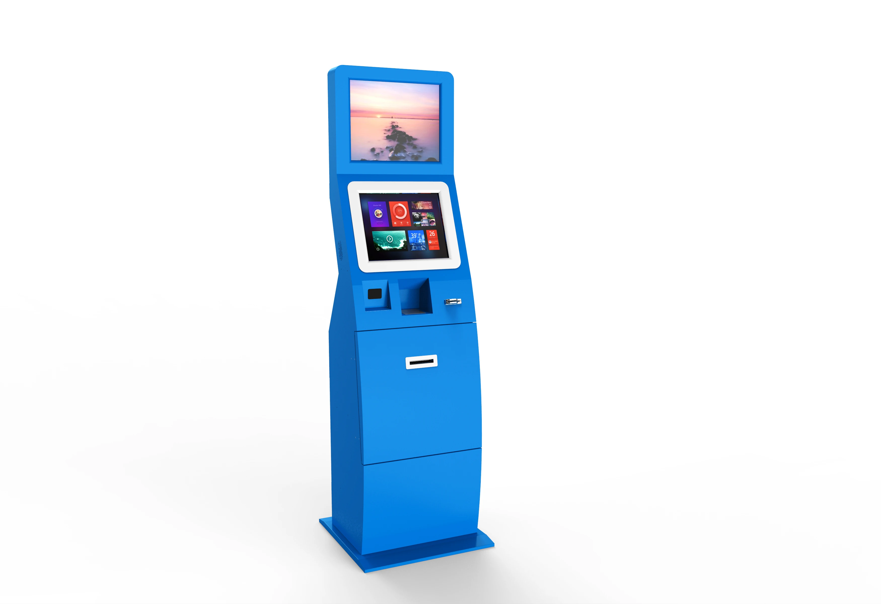 21.5 Inch Self-service Kiosk Touchscreen Hotel Check In Kiosk With Card Dispenser