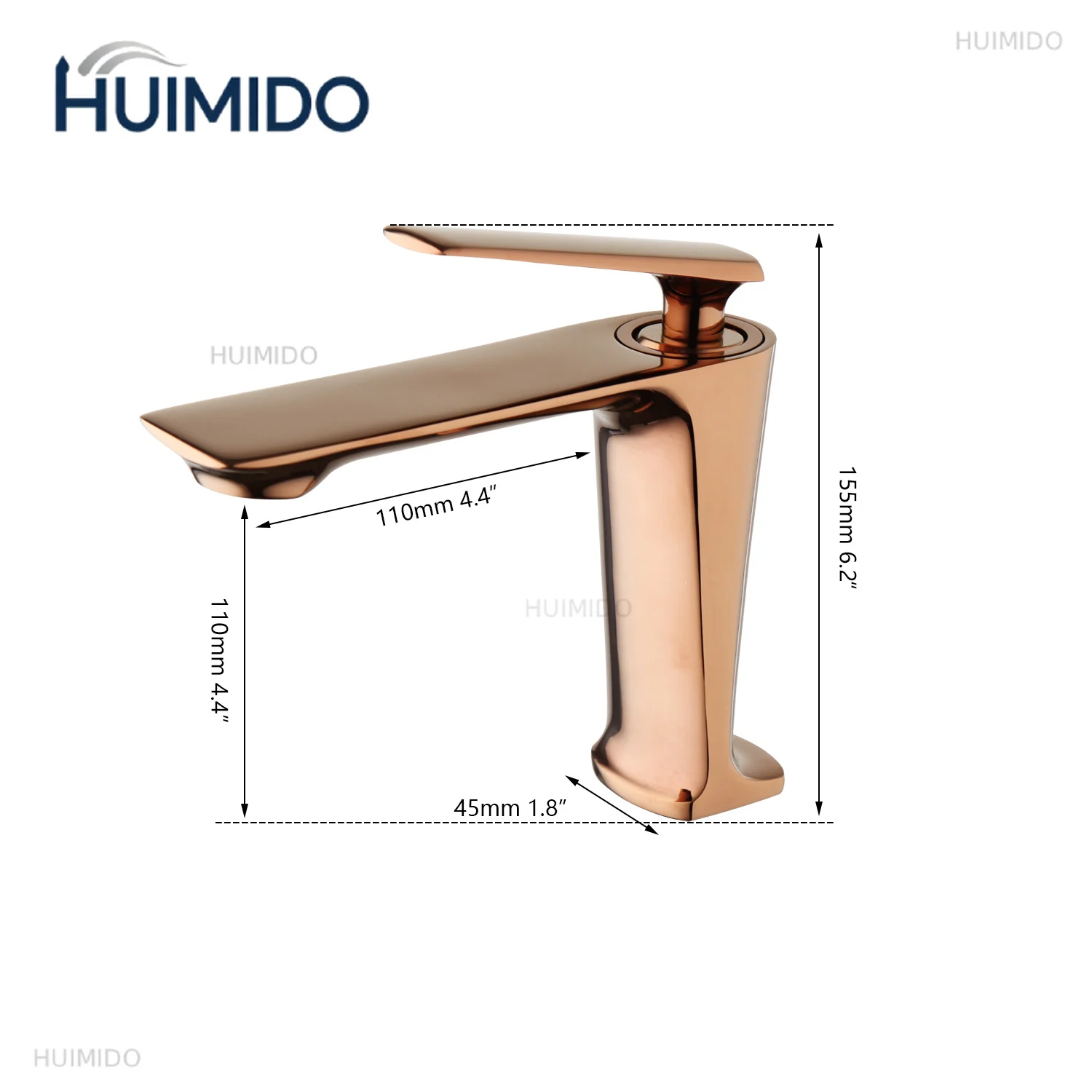 Rose Golden Bathroom Faucet Wash Basin Sink Tap Steam Spout Deck Mounted Solid Brass Rose Golden Mixer Tap Faucets
