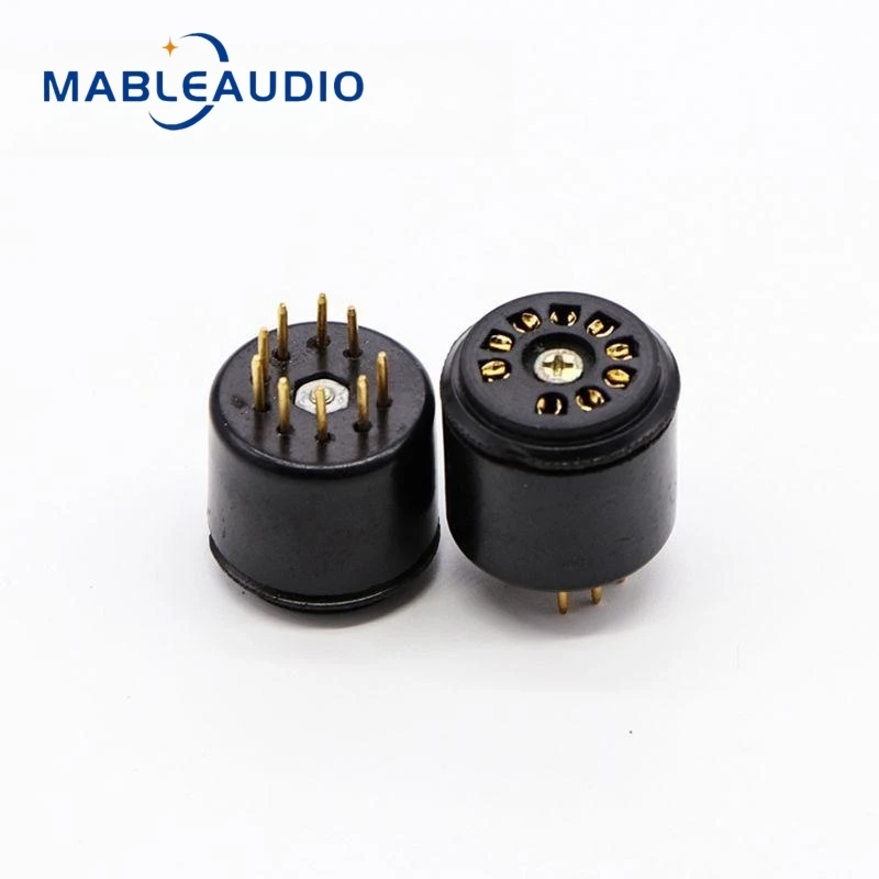 2pcs TS-9 Booster halter Bakelit 9-poliger elektronischer Röhren halter Reagenzglas halter passend für 12 ax7 Röhren halter Audio zubehör – Detail 4