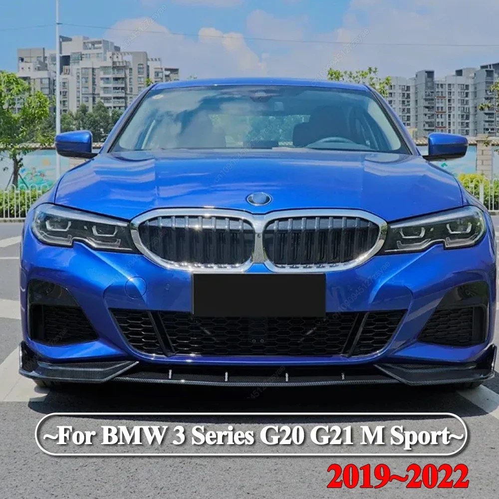 

Car Front Bumper Lip Chin Splitter Tuning Body Kit Spoiler Trim Styling For BMW 3 Series G20 G21 320i 330i 318i M-Pack 2019-2022