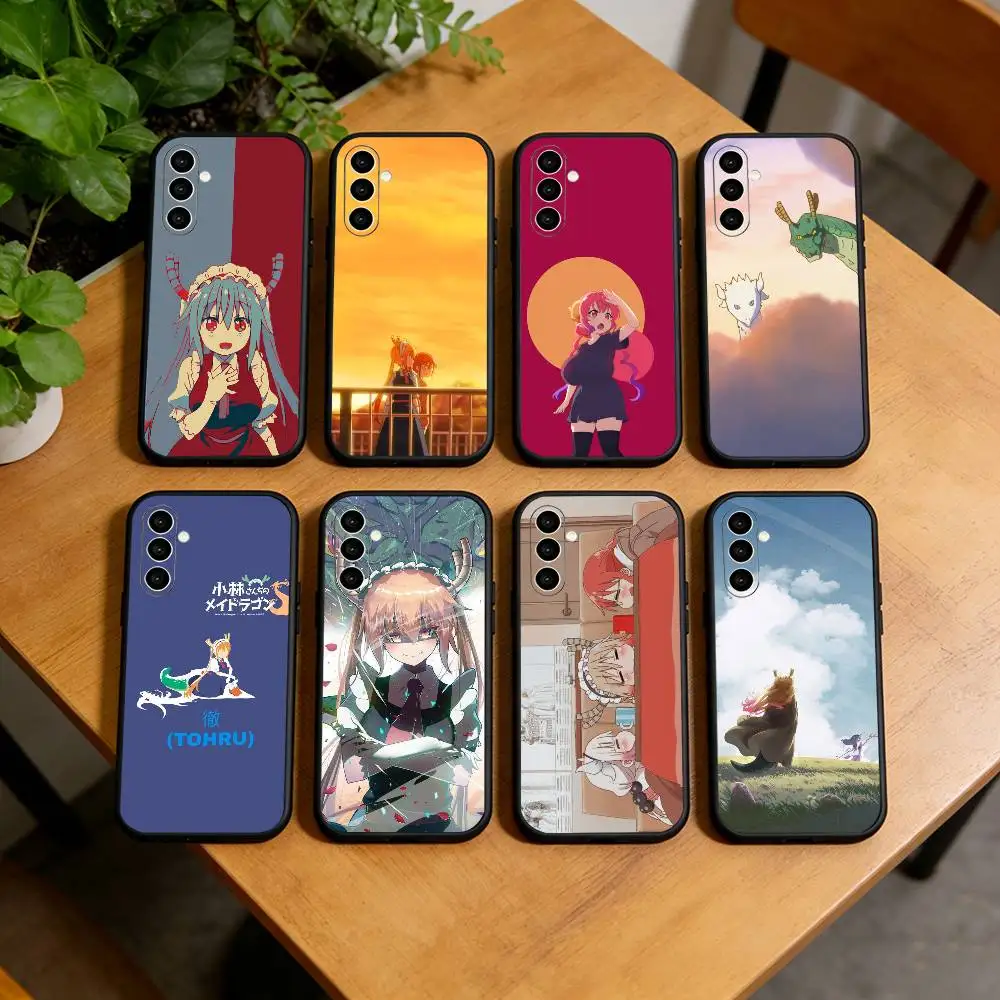 D-Dragon Maid Tohru Ilulu  Phone Case Black Silicone Soft For Samsung Galaxy A73,A72,A71,A70,A53,A52,A51