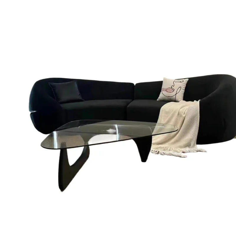 Classic Black Living Room Sofas Oversized Designer Soft Curved Living Room Sofas Lounge Modern Schlafsofa Bett Furniture Home