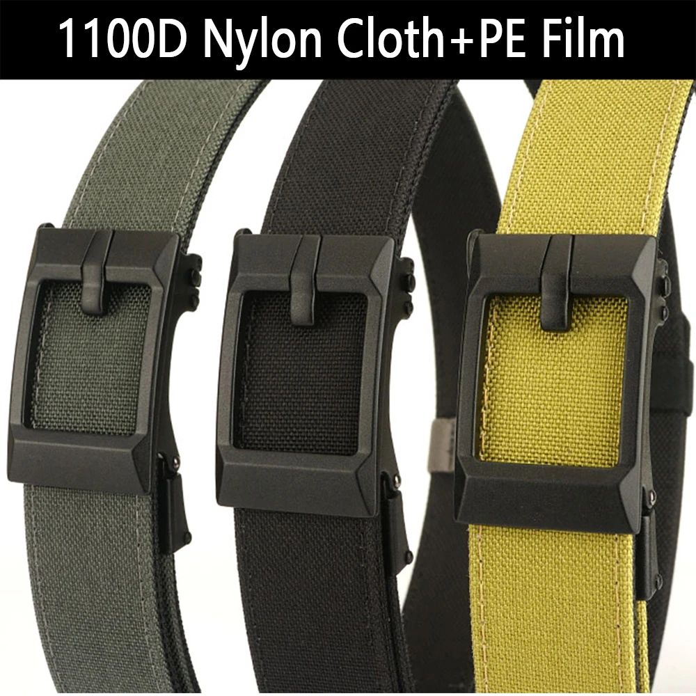 ALPTACTICS Hard Tactical Gun Belt for Men Metal Automatic Buckle Thick Nylon Police Military Belt Casual Belt IPSC Girdle Male