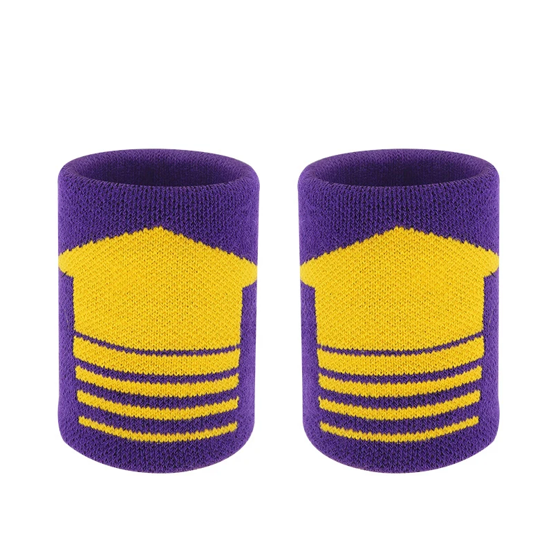 1 Pair Colorful Cotton Polyester Adults Kids Sport Sweat Band Wrist Protector Gym Running Safety Fitness Wrist Support Brace