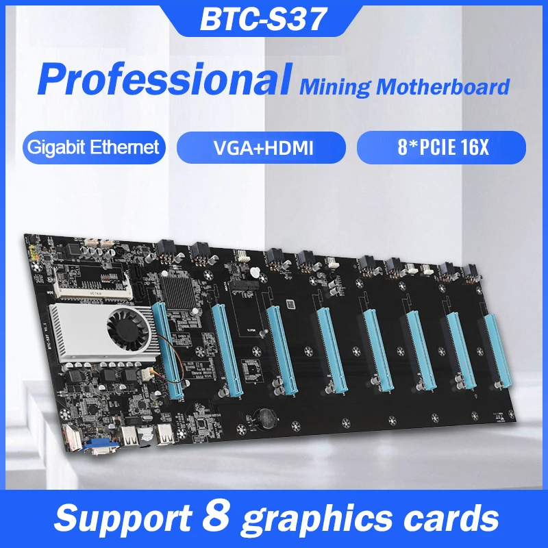 اللوحة الأم لدعم BTC-S37 VGA متوافق A08 21 دروبشيب 8 16X بطاقة الرسم البياني