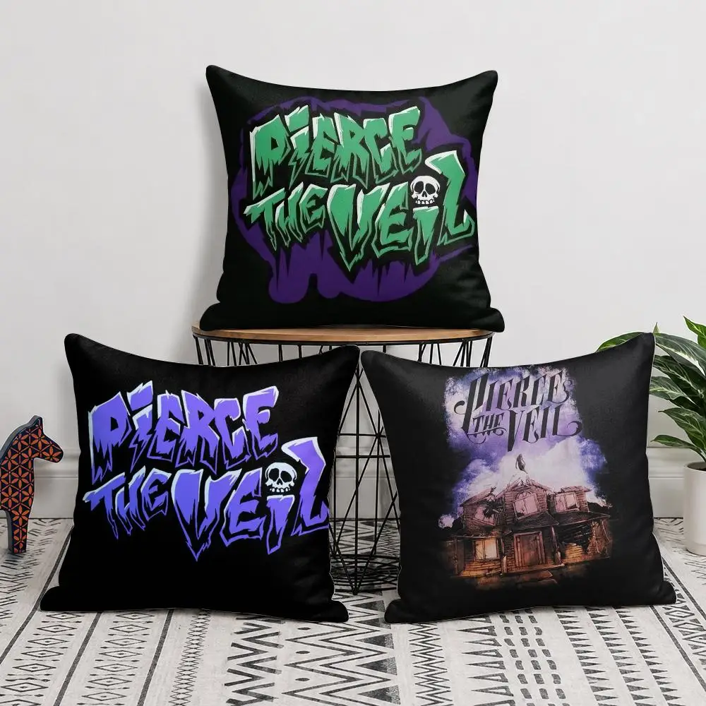 Pierce The Veil Cushion Cover Soft Short Plush Double-Sided Printing Home Decor Machine Washable Pillow Case Gift