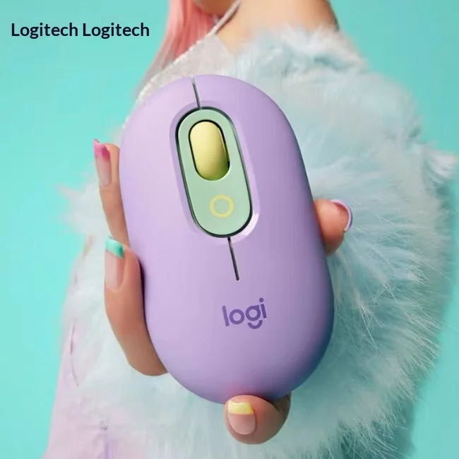 Logitech POP Bluetooth Wireless Silent Mouse Multi Pairing Connection Compact Mini Mice For Office Worker Laptop Computer
