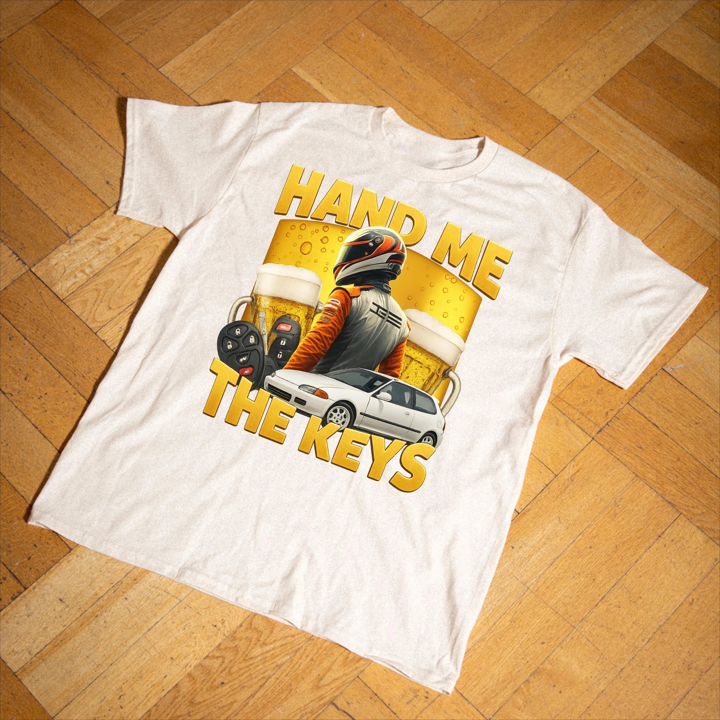 خمر اليد لي المفاتيح التي شيرت مضحك ميمي الاتجاه Y2k قصيرة الأكمام س الرقبة 100% القطن للجنسين الصيف عادية كبيرة الحجم تي شيرت #2